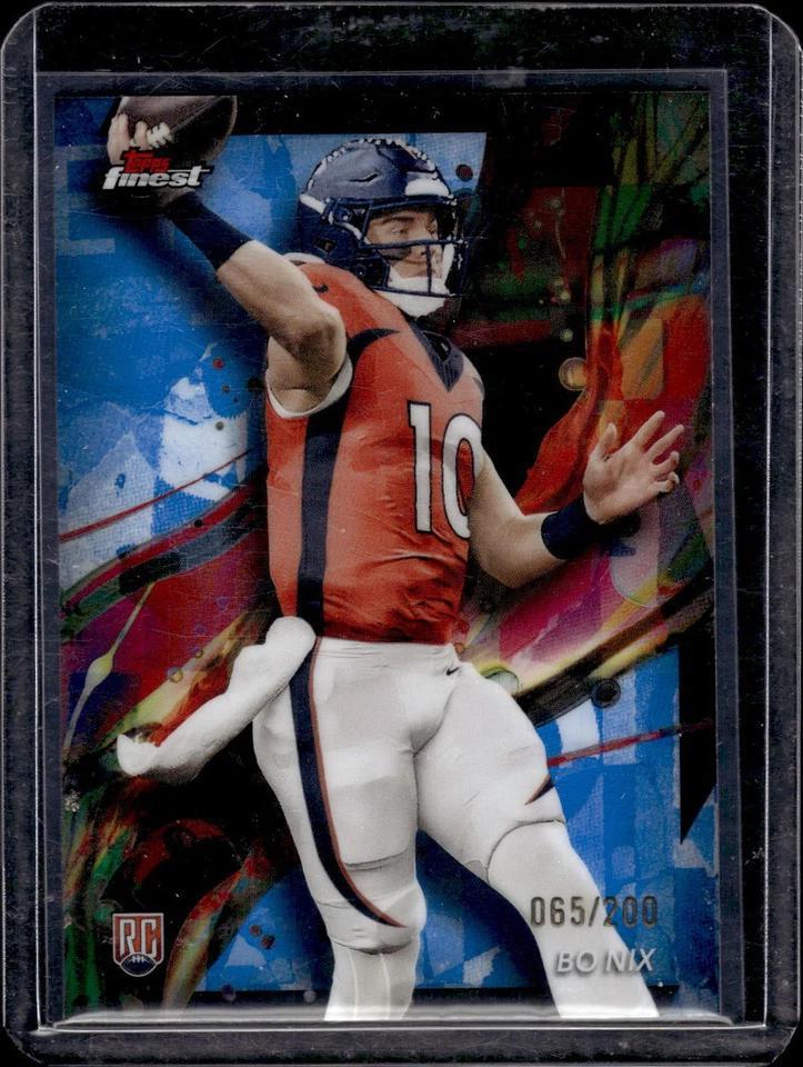 Bo Nix 2024 Finest Blue RC /200 Rookie Denver Broncos 63