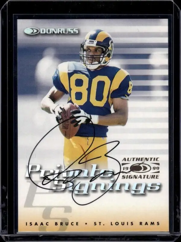 Isaac Bruce 1999 Donruss Private Signings Auto St. Louis Rams