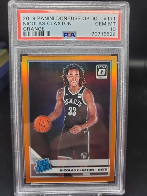 Nicolas Claxton 2019-20 Donruss Optic Orange Rated Rookie /199 Brooklyn Nets 171 PSA 10