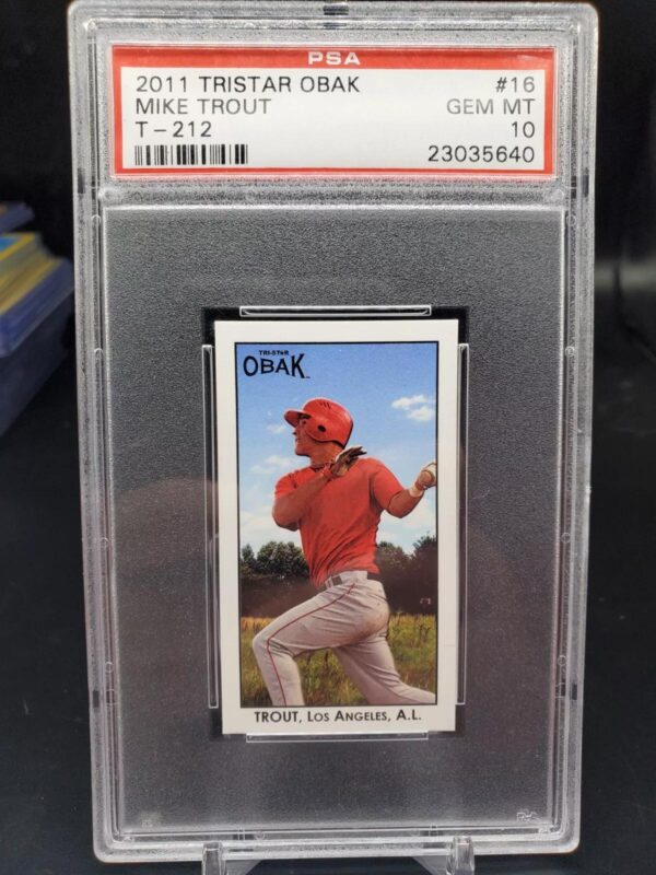 Mike Trout 2011 Tristar Obak T-212 Mini Los Angeles Angels 16 PSA 10