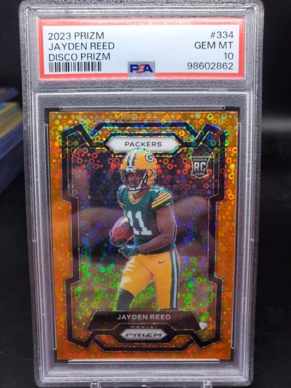 Jayden Reed 2023 Panini Prizm Disco Rookie RC Green Bay Packers 334 PSA 10