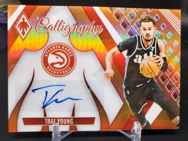 Trae Young 2023-24 Panini Phoenix Calligraphy Auto /35 Atlanta Hawks CG-TRY