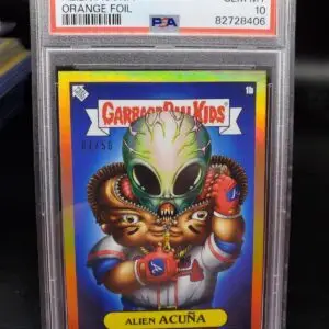 Ronald Acuna Jr 2022 Topps GPK x MLB S2 Alien Acuna Orange /50 Atlanta Braves PSA 10