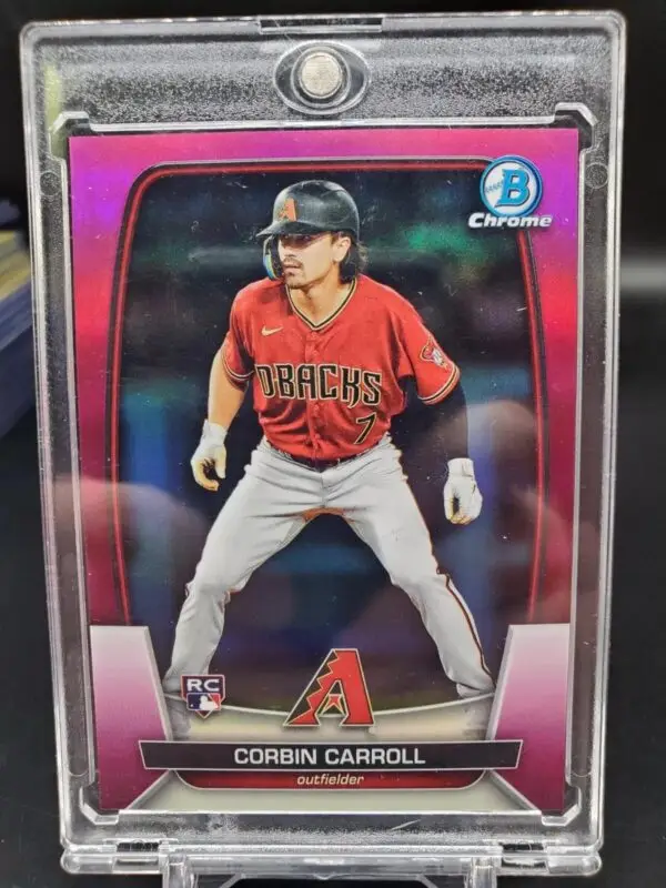 Corbin Carroll 2023 Bowman Chrome Fuchsia Refractor /299 Arizona Diamondbacks 5