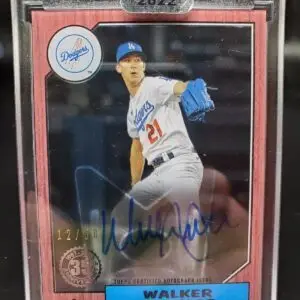 Walker Buehler 2022 Topps Clearly Authentic Auto /50 Los Angeles Dodgers