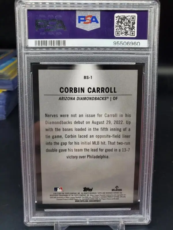 Corbin Carroll 2023 Bowman Atomic Spotlights /150 RC Arizona Diamondbacks BS-1 PSA 9 - Image 2