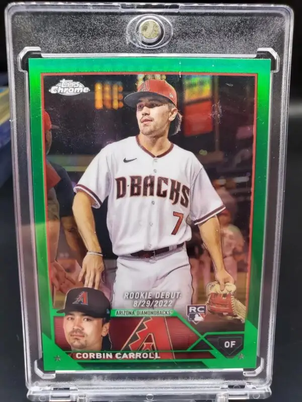 Corbin Carroll 2023 Topps Chrome Update Green Debut /99 Arizona Diamondbacks USC220