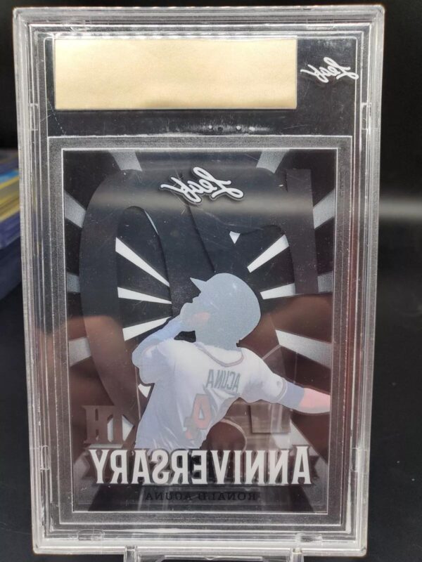 Ronald Acuna 2018 Leaf Metal 70th Clear 1/1 Pre-Production Proof Atlanta Braves - Image 2