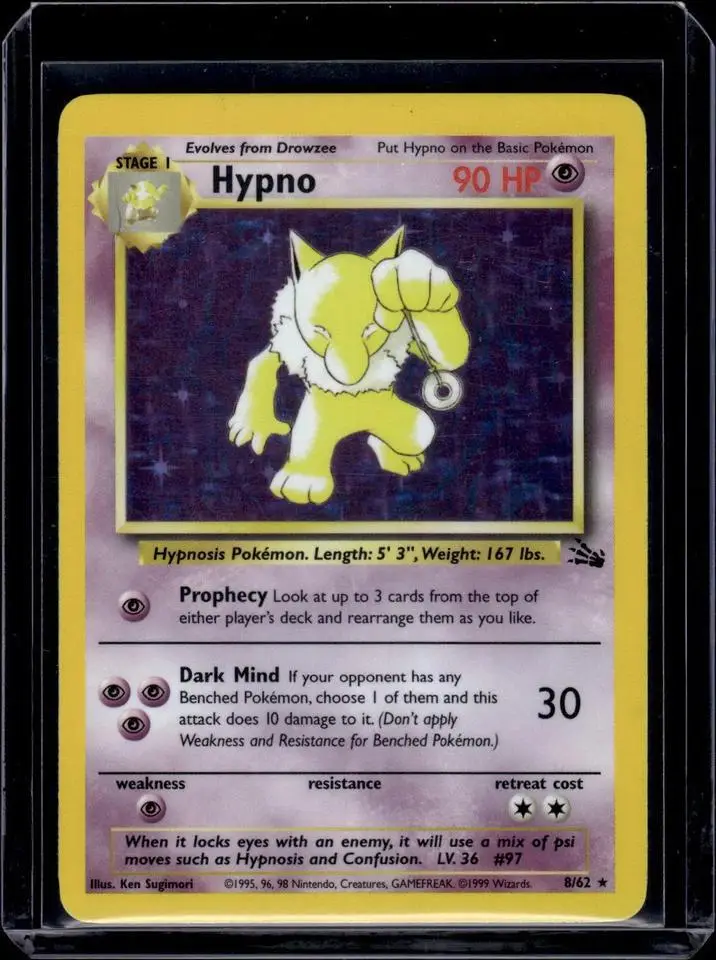 Hypno (8) Holo Pokemon Fossil 8/62