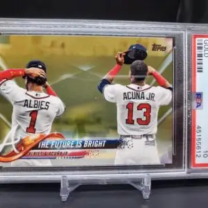 Ronald Acuna Jr Ozzie Albies 2018 Topps Update Gold RC /2018 Atlanta Braves US43 PSA 10