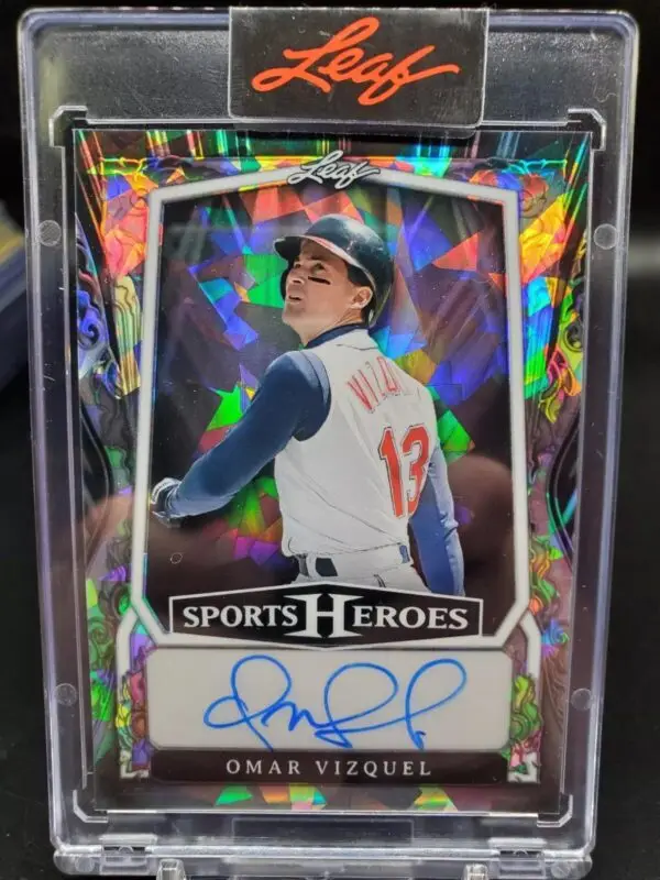 Omar Vizquel 2025 Leaf Sport Heroes Auto /35 Cleveland Indians BA-OV1