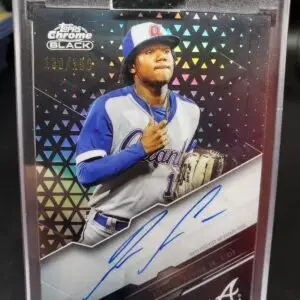 Ronald Acuna Jr 2020 Topps Chrome Black Auto /150 Atlanta Braves CBA-RA