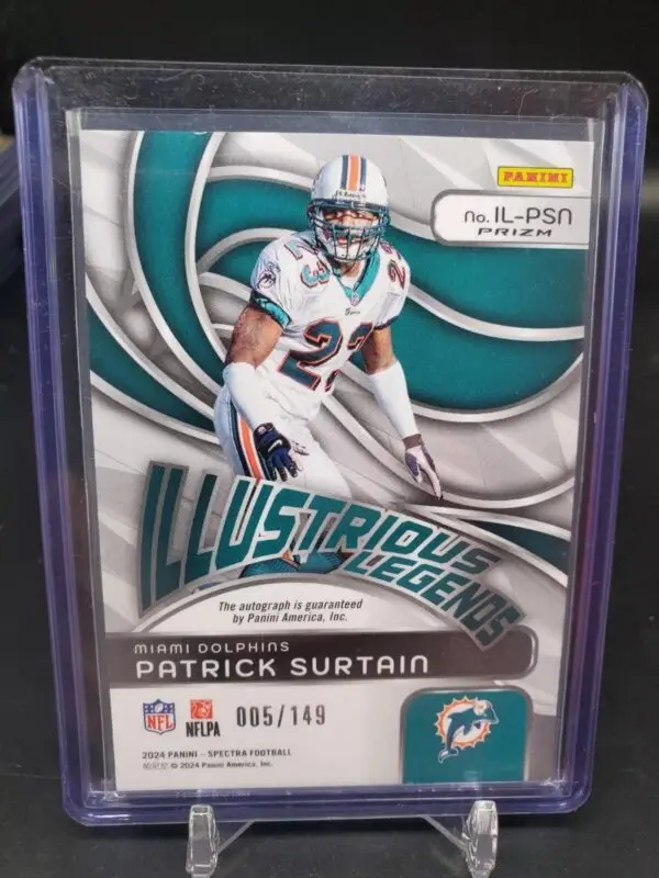 Patrick Surtain 2024 Panini Spectra Legends Auto /149 Miami Dolphins IL-PSN - Image 2