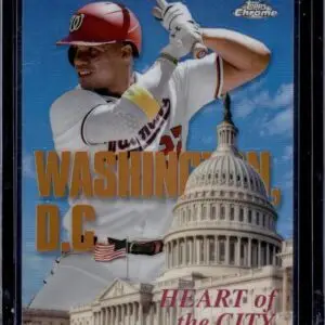 Juan Soto 2022 Topps Chrome Heart of the City Orange Refractor /25 Washington Nationals