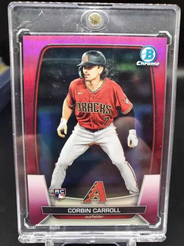 Corbin Carroll 2023 Bowman Chrome Fuchsia Refractor /299 Arizona Diamondbacks 5