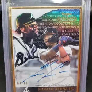 Ronald Acuna Jr 2020 Topps Gold Label Auto /75 Atlanta Braves GLA-RA