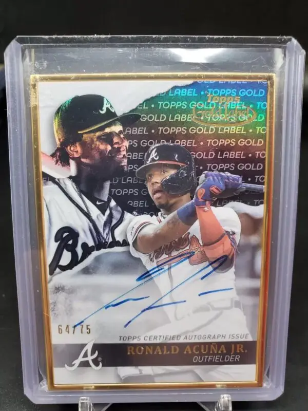 Ronald Acuna Jr 2020 Topps Gold Label Auto /75 Atlanta Braves GLA-RA