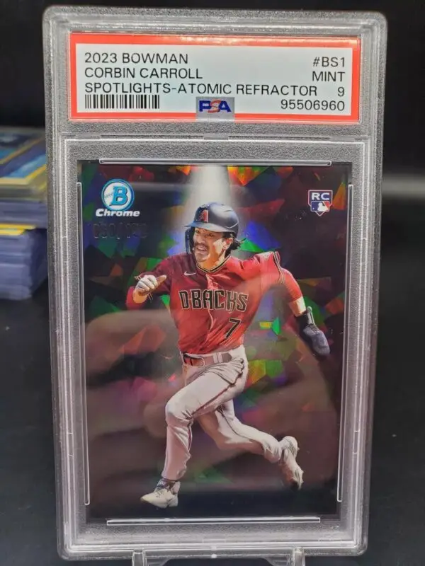 Corbin Carroll 2023 Bowman Atomic Spotlights /150 RC Arizona Diamondbacks BS-1 PSA 9