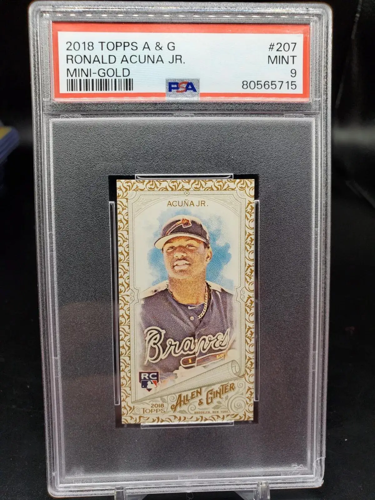 Ronald Acuna Jr 2018 Topps Allen & Ginter Mini Gold Atlanta Braves 207 PSA 10