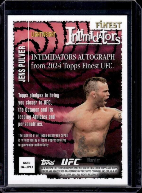 Jens Pulver 2024 Topps Finest UFC Gold Refractor Intimidators Auto /50 IA-JPU - Image 2