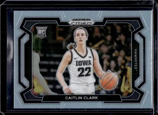 Caitlin Clark 2024 Panini Prizm Draft Picks Silver Variation Iowa Hawkeyes 57