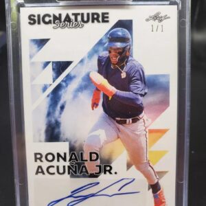 Ronald Acuna Jr 2023 Leaf Signature Series 1/1 Auto Atlanta Braves BA-RAJ