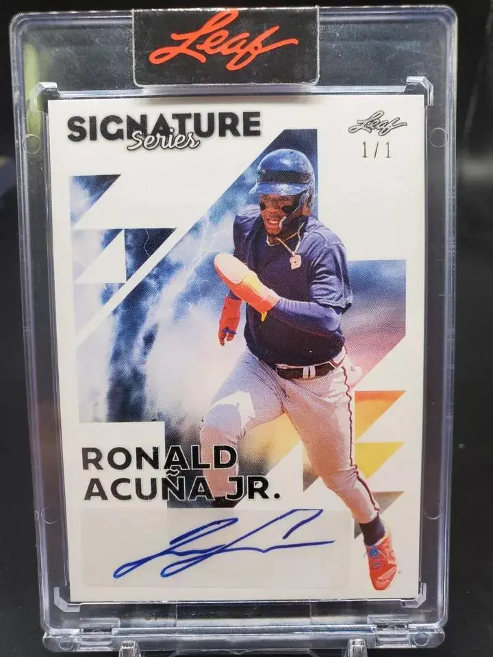 Ronald Acuna Jr 2023 Leaf Signature Series 1/1 Auto Atlanta Braves BA-RAJ