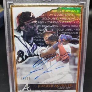 Ronald Acuna Jr 2020 Topps Gold Label Auto /75 Atlanta Braves GLA-RA