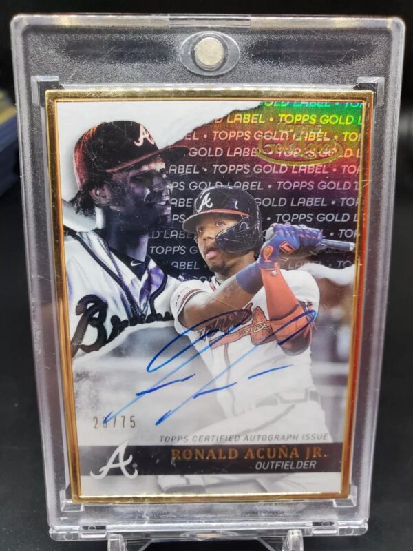 Ronald Acuna Jr 2020 Topps Gold Label Auto /75 Atlanta Braves GLA-RA