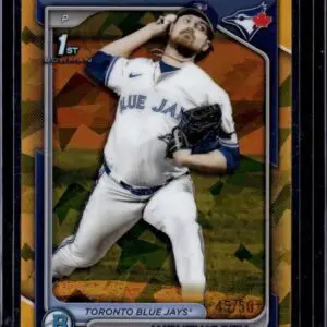 Jackson Wentworth 2024 Bowman Draft Sapphire 1st Gold /50 Toronto Blue Jays BDC-185