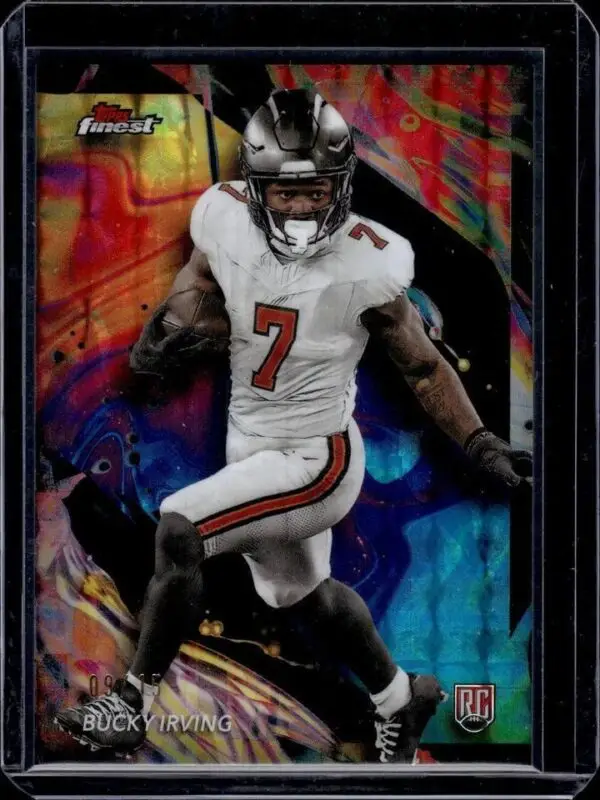 Bucky Irving 2024 Finest Oil Spill Geometric /15 Rookie Tampa Bay Buccaneers 179