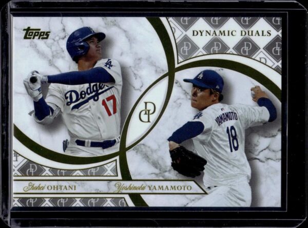 Shohei Ohtani Yoshinobu Yamamoto 2024 Topps Dynamic Duals Los Angeles Dodgers 1