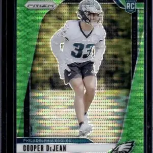 Cooper DeJean 2024 Panini Prizm Neon Green Pulsar Rookie Philadelphia Eagles 321