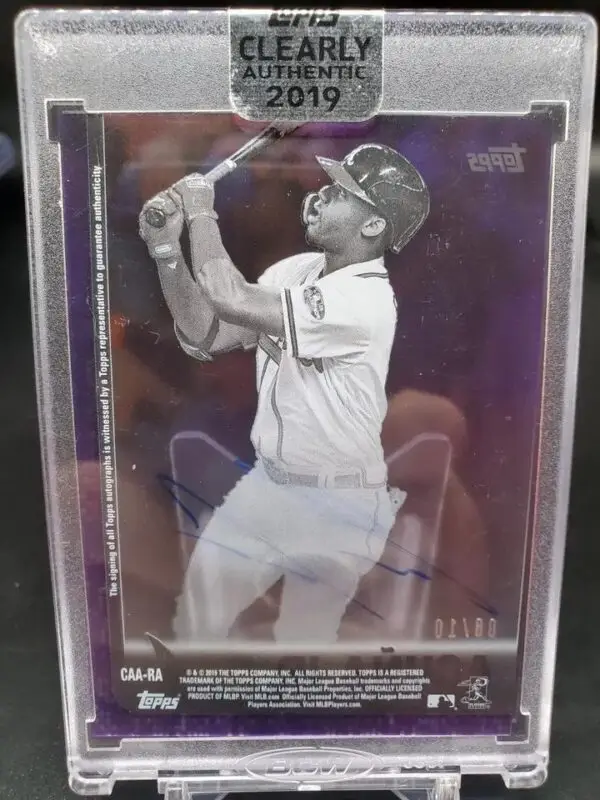 Ronald Acuna Jr 2019 Topps Clearly Authentic Purple Auto /10 Atlanta Braves CAA-RA - Image 2
