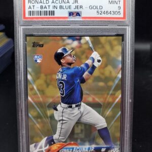 Ronald Acuna Jr 2018 Topps Update Rookie Gold /2018 Atlanta Braves US250 PSA 9