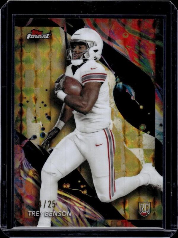 Trey Benson 2024 Finest Gold Geometric RC /25 Rookie Arizona Cardinals 176