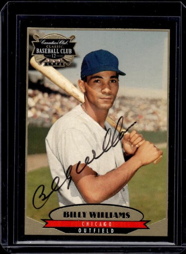 Billy Williams 1996 Canadian Club Auto Chicago Cubs 4