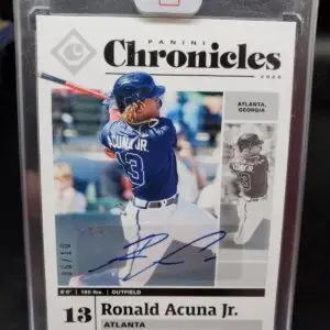 Ronald Acuna Jr ***2020 Panini Chronicles Auto /10 Atlanta Braves 3