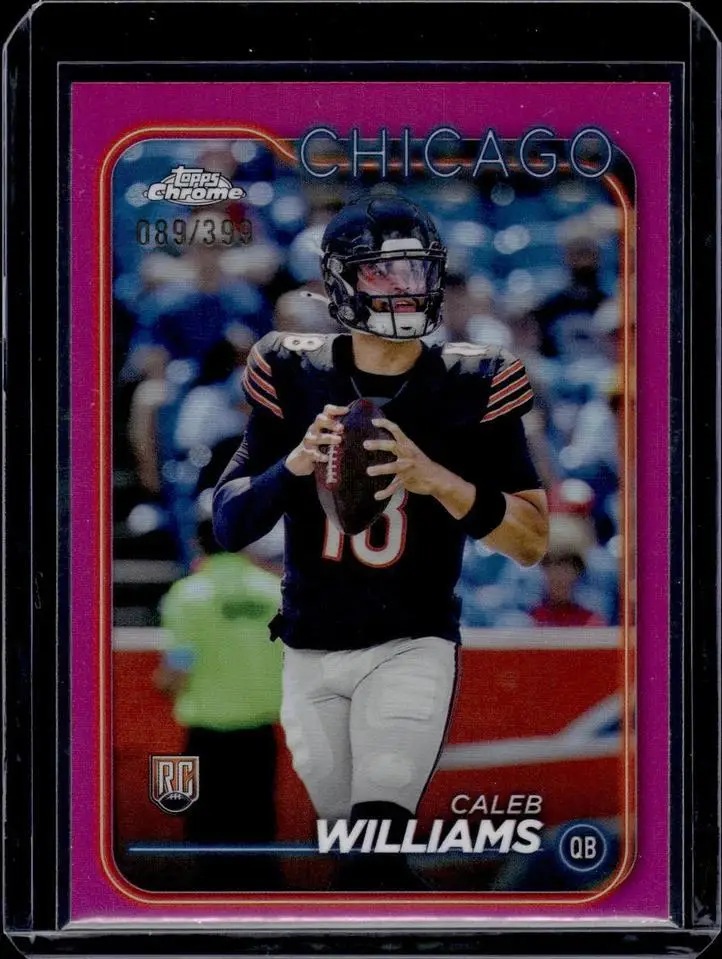 Caleb Williams 2024 Topps Chrome Magenta Refractor /399 Rookie Chicago Bears 202
