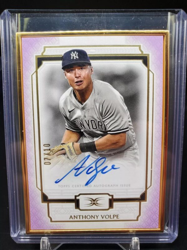 Anthony Volpe 2024 Topps Definitive Framed Auto /10 New York Yankees DCFA-AV