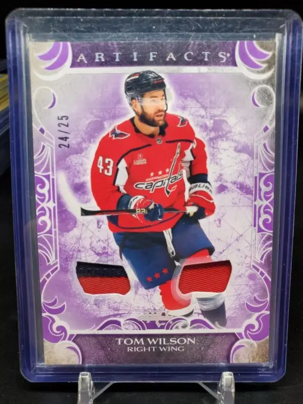 Tom Wilson 2024-25 Upper Deck Artifacts Purple Materials /25 Washington Capitals