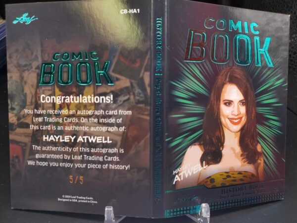 Hayley Atwell 2024 Leaf History Book Comic Book Auto 5/5 MCU CB-HA1 - Image 2