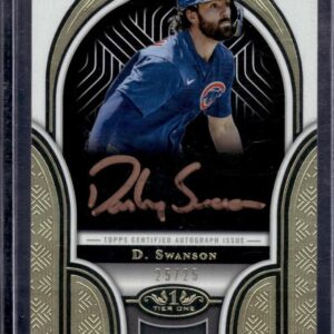 Dansby Swanson 2023 Topps Tier One Bronze Ink Auto /25 Chicago Cubs PPA-DS