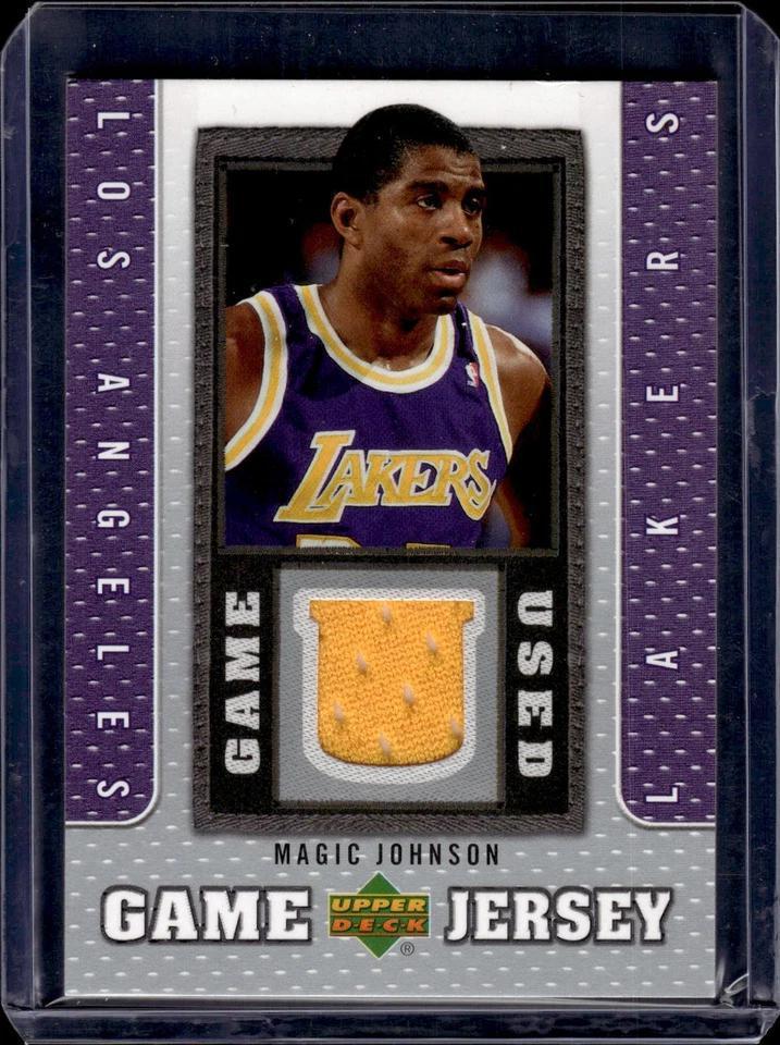 Magic Johnson 2007-08 Upper Deck UD Game Jersey Los Angeles Lakers GJ-MJ