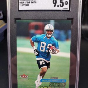 Steve Smith 2001 Fleer Ultra Rookie /2499 RC Carolina Panthers U309 SGC 9.5
