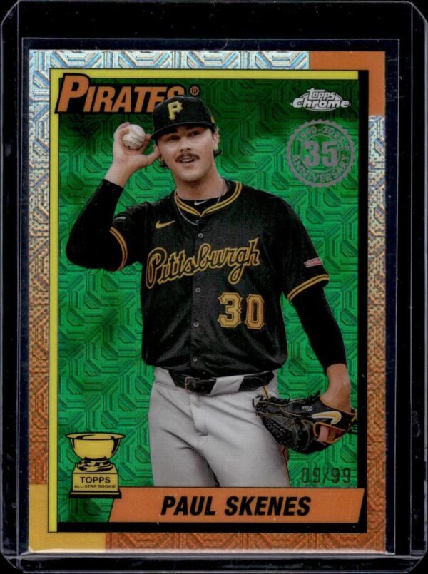 Paul Skenes ***2025 Topps Silver Pack Green 1990 /99 Pittsburgh Pirates T90C-32
