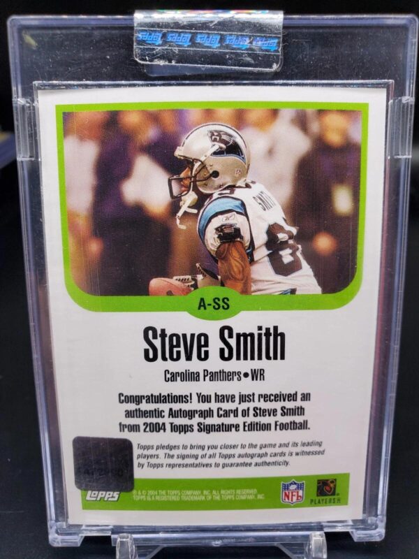 Steve Smith 2004 Topps Signature Auto Carolina Panthers A-SS - Image 2