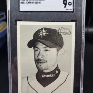 Ichiro Suzuki 2001 Bowman Heritage Rookie RC Seattle Mariners 352 SGC 9