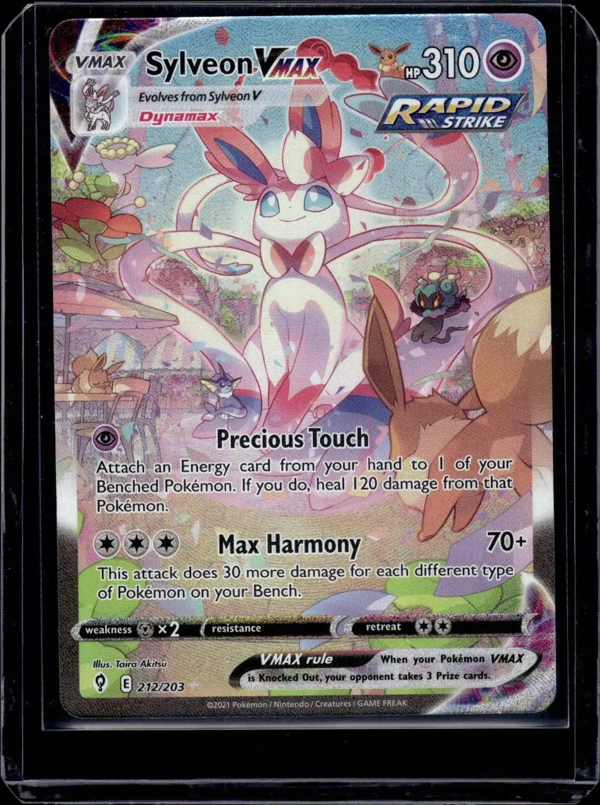 Sylveon VMAX (Alternate Art Secret) Pokemon SWSH07: Evolving Skies 212/203