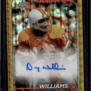 Doug Williams 2024 Topps Chrome Gold Geometric Auto /50 Tampa Bay Buccaneers BA-DWI